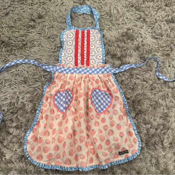 Matilda Jane Other - Matilda Jane child’s kitchen apron! Ruffles Strawberries Hearts One Size